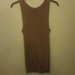 Olive colored ribbed tank L